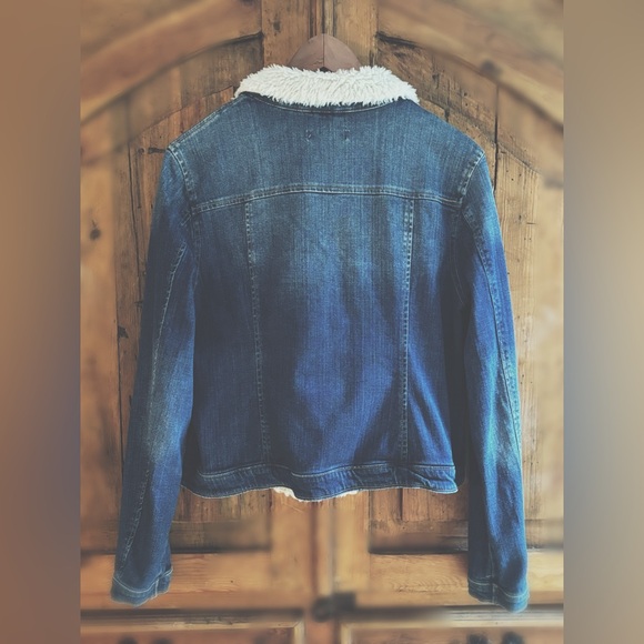 Moto Jacket Denim faux fur - Picture 5 of 9